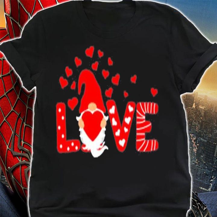 Valentine's Day LOVE Gnomies Holding Red Heart Valentine T-Shirt t-shirt shirt