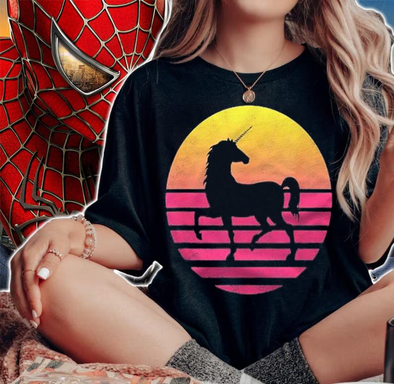 Classic Unicorn Gift Vintage Retro Shirt woman shirt