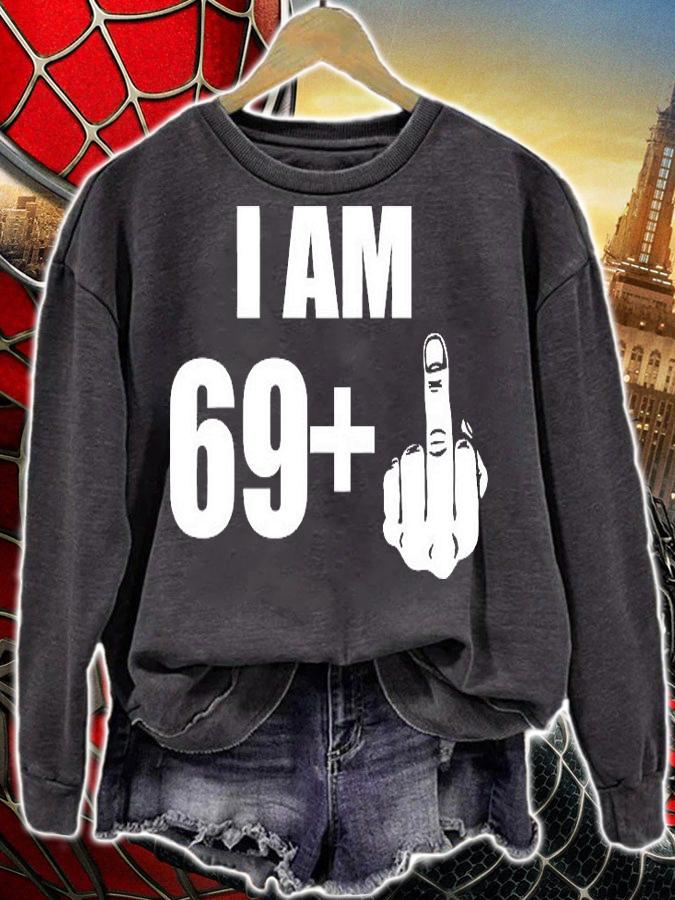 I Am 70 Middle Finger 70th Birthday Gift T-Shirt sweatshirt