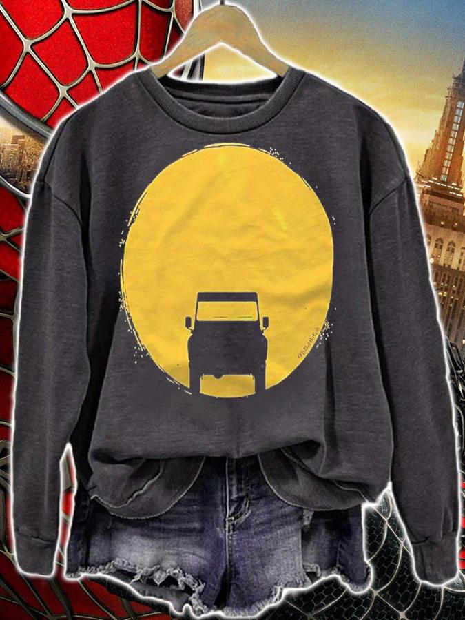 Landrover Defender Car Sunset Sun Premium Shirt sweatshirt