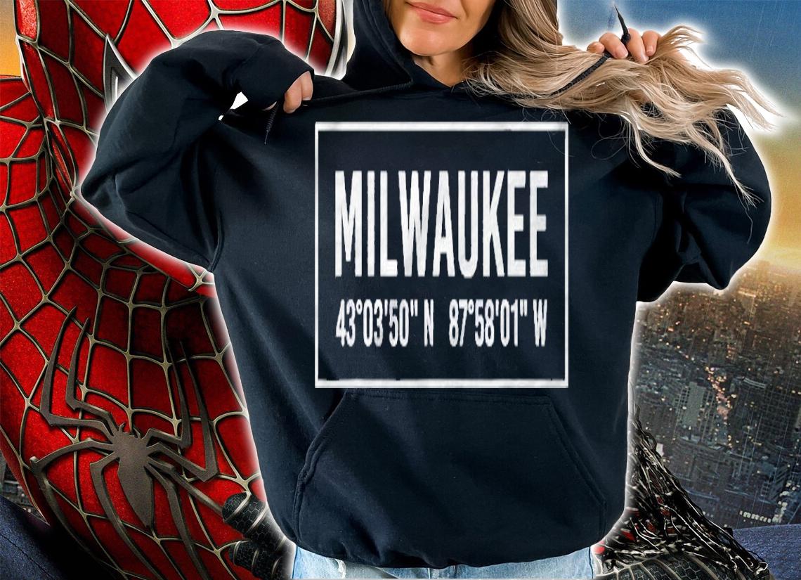 Milwaukee Wi Wisconsin Funny City Coordinates Home Gift Shirt