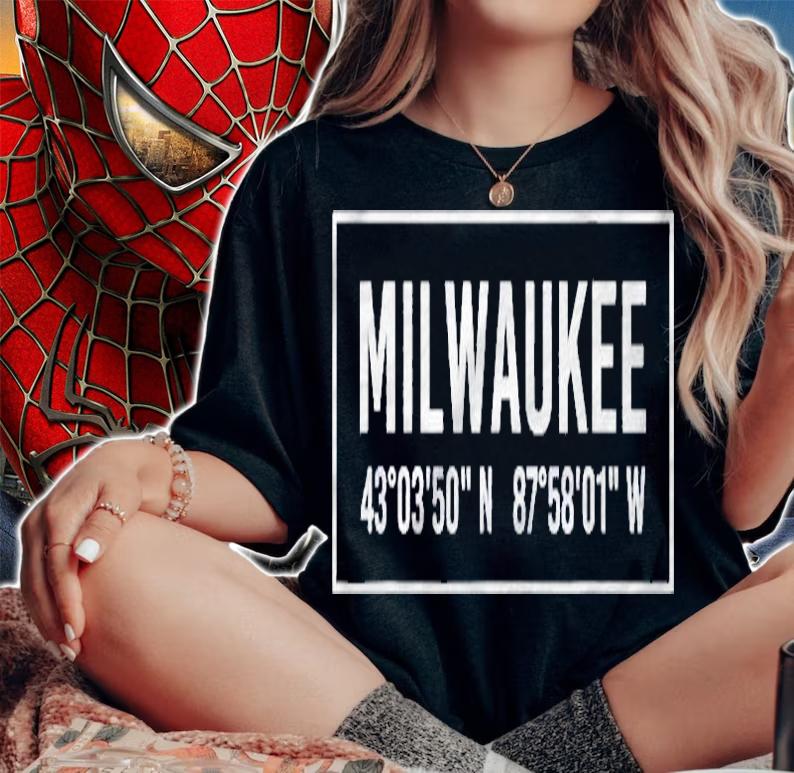 Milwaukee Wi Wisconsin Funny City Coordinates Home Gift Shirt