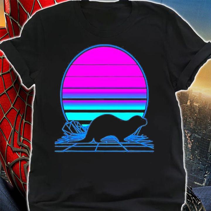 River Otter Pastel Goth Vaporwave T-Shirt shirt