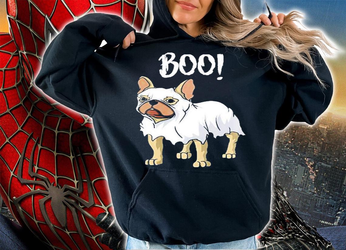 Frenchie Ghost Costume Funny French Bulldog Halloween Premium T-Shirt