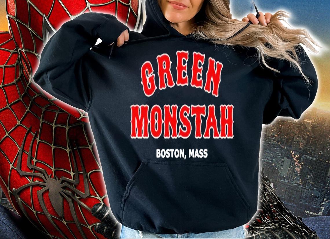 Green Monstah Funny Boston Mass New England Sports T-Shirt hoodie
