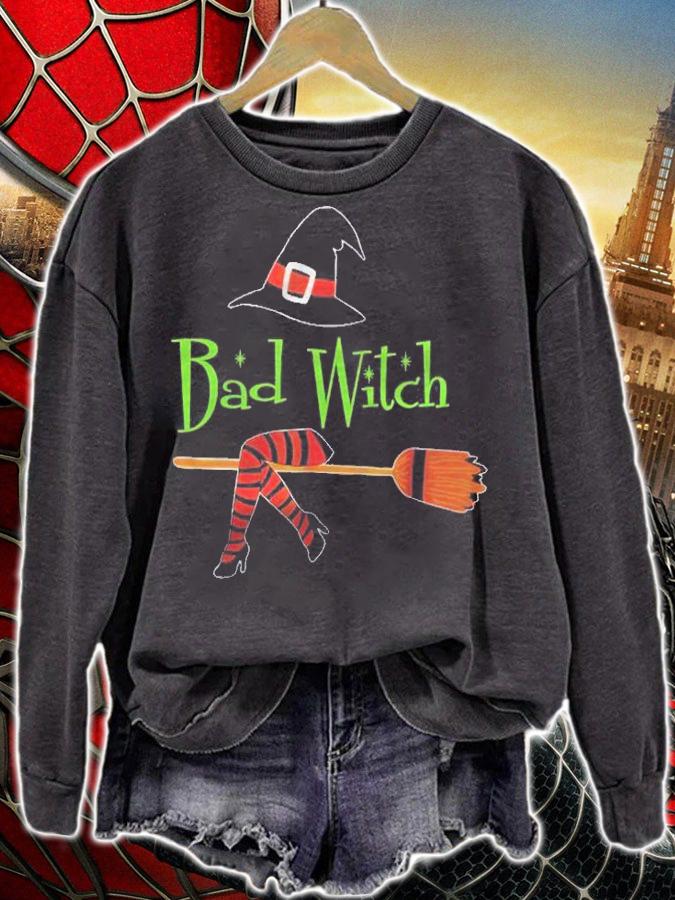 Scary Bad Witch Fly Broomstick Halloween Costume Good Witch Shirt sweatshirt