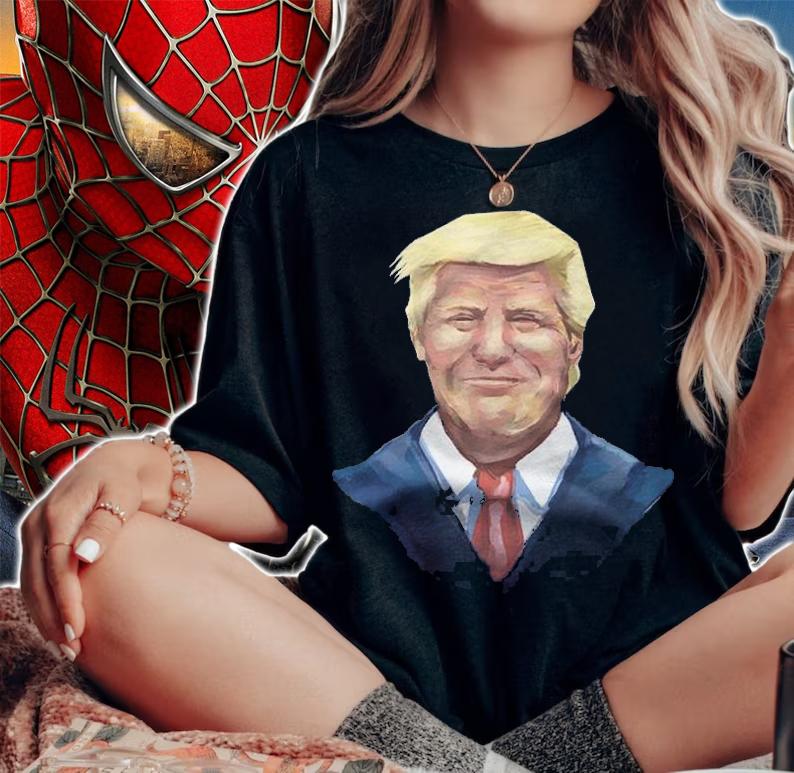 Smiling Donald Trump Portrait T-Shirt woman shirt