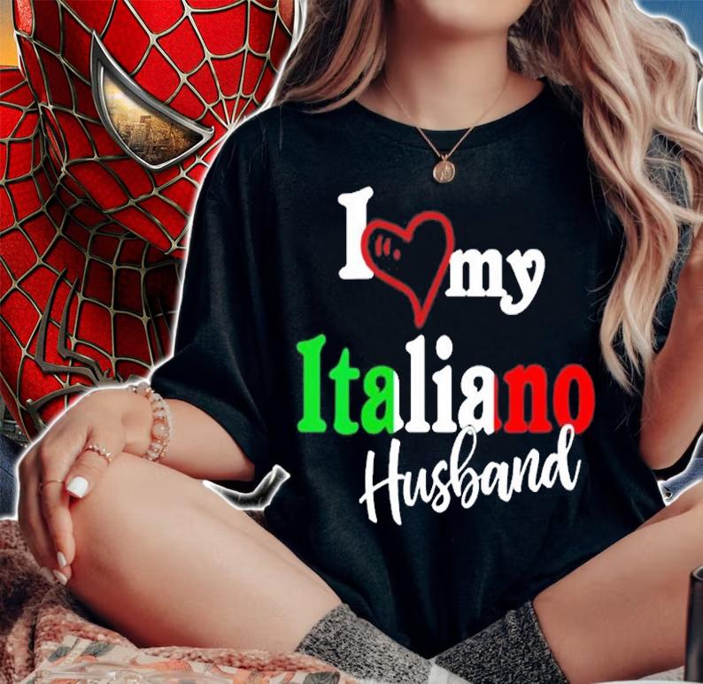 Womens Funny I Love My Italian Husband Matching Gift Italian T-Shirt woman shirt