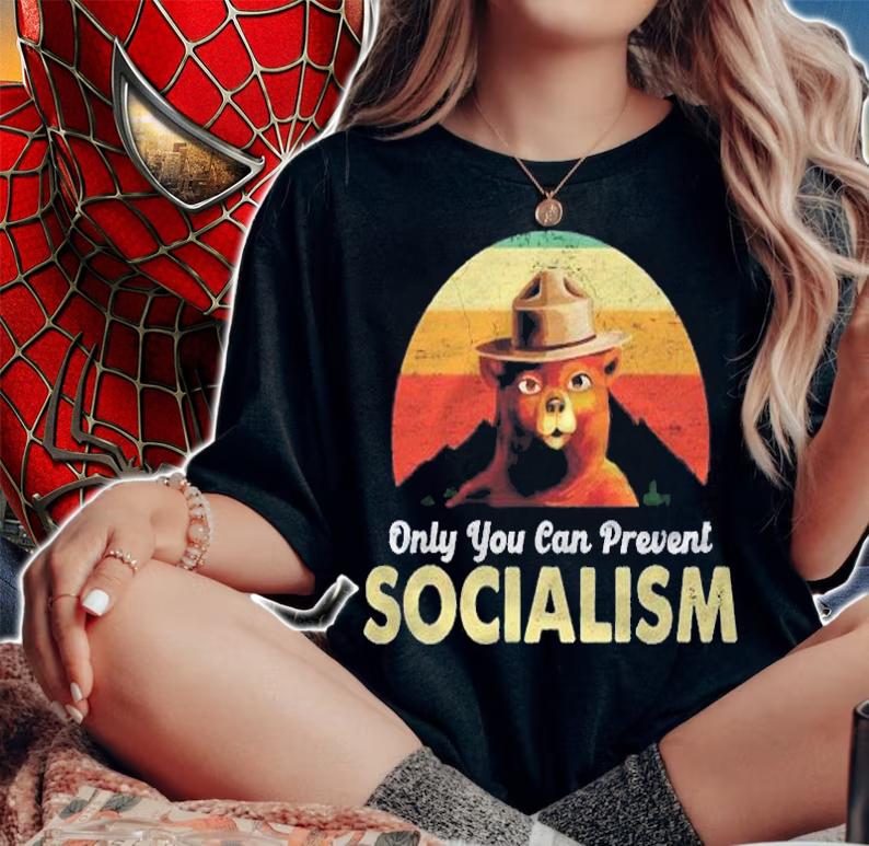 Only You Can Prevent Socialism Camping Bear Vote 2021 Ver2 Shirt woman shirt