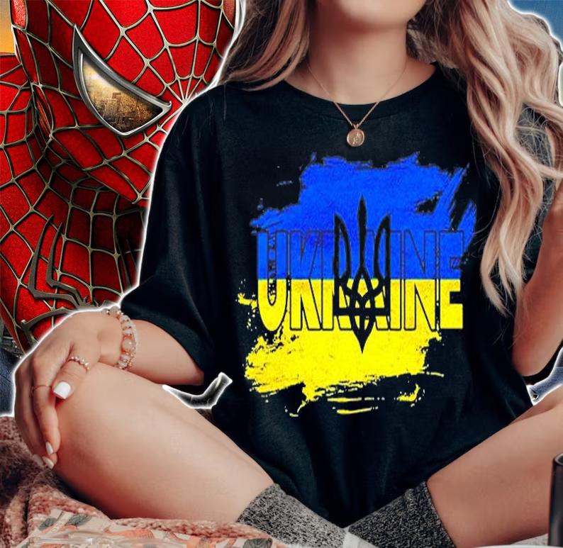 Ukraine Symbol Flag Ukrainians I Stand With Ukraine T-Shirt woman shirt