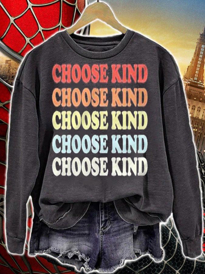 Choose Kind Tshirt  Retro Anti-Bullying Message T-shirt sweatshirt