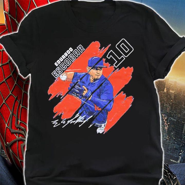 Eduardo Escobar New York M Stripes Baseball Shirt shirt