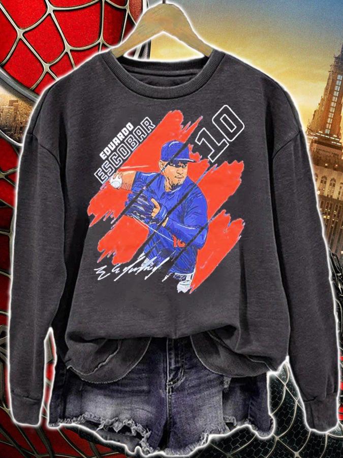Eduardo Escobar New York M Stripes Baseball Shirt sweatshirt