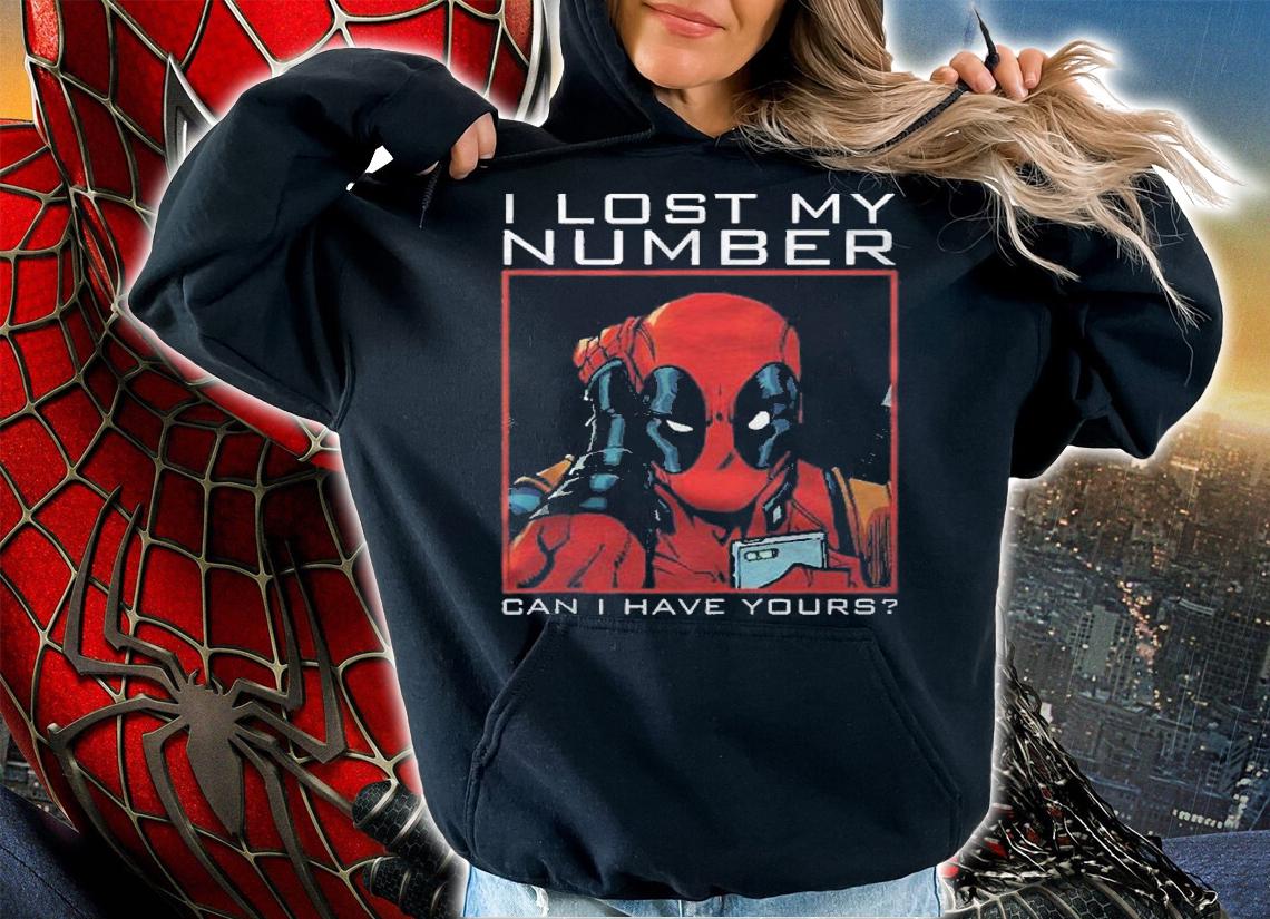 Marvel Deadpool I Lost My Number Can I Have Yours Panel Shirt hoodie