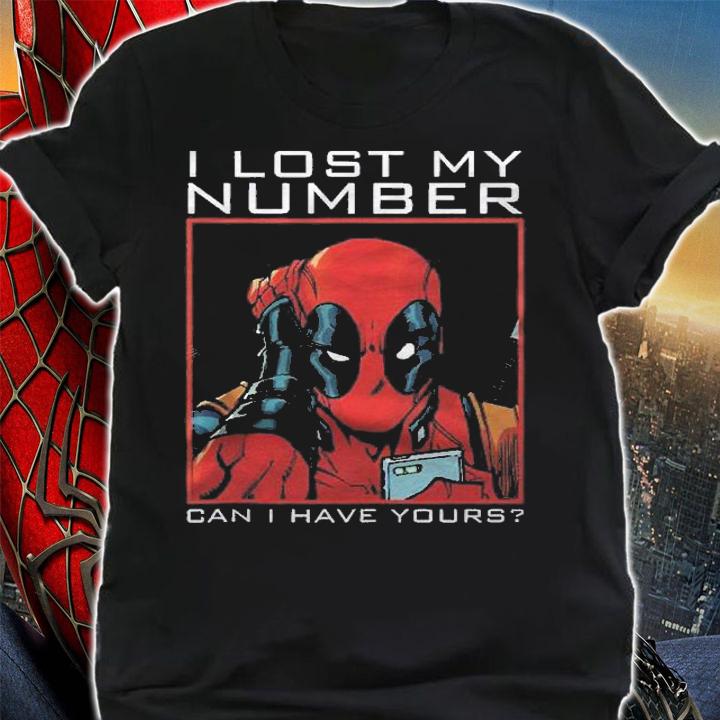 Marvel Deadpool I Lost My Number Can I Have Yours Panel Shirt shirt