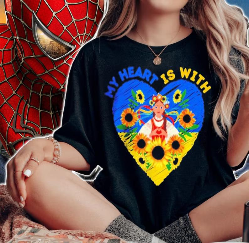 My Heart Is With Ukraine Traditional Women Shirt woman shirt