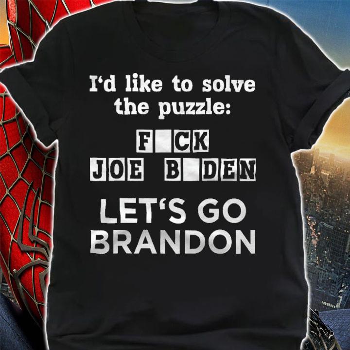 New Design let's Go Brandon USA Solve The Puzzle T-Shirt