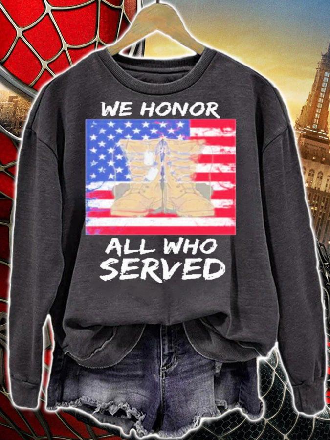 Proud Veteran Family We Honor All Who Served Veterans Day Shirt sweatshirt