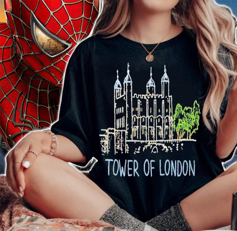 Tower Of London Unique Hand Drawn Art Shirt