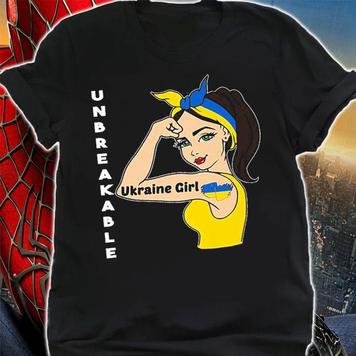 Ukraine Girl Unbreakable Ukrainian Flag Strong Woman T-Shirt shirt