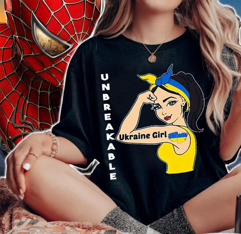 Ukraine Girl Unbreakable Ukrainian Flag Strong Woman T-Shirt woman shirt