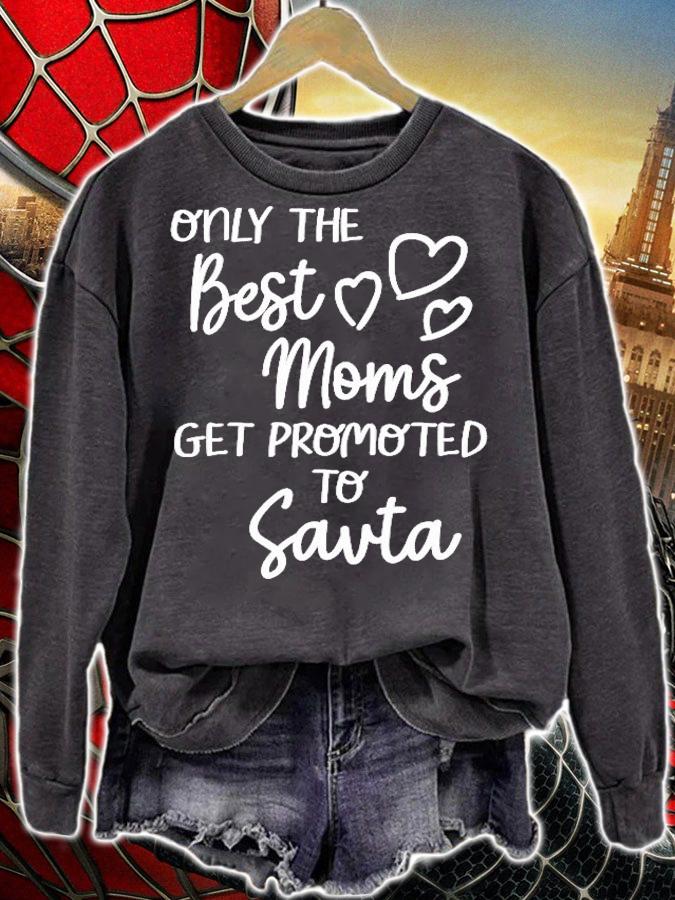 Womens Best Moms Promoted To Savta Hebrew Israeli Jewish Grandma Shirt sweatshirt