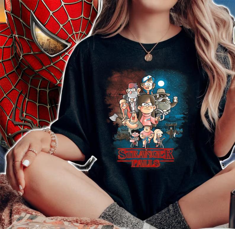 Gravity Falls Stranger Falls Stranger Things t-shirt