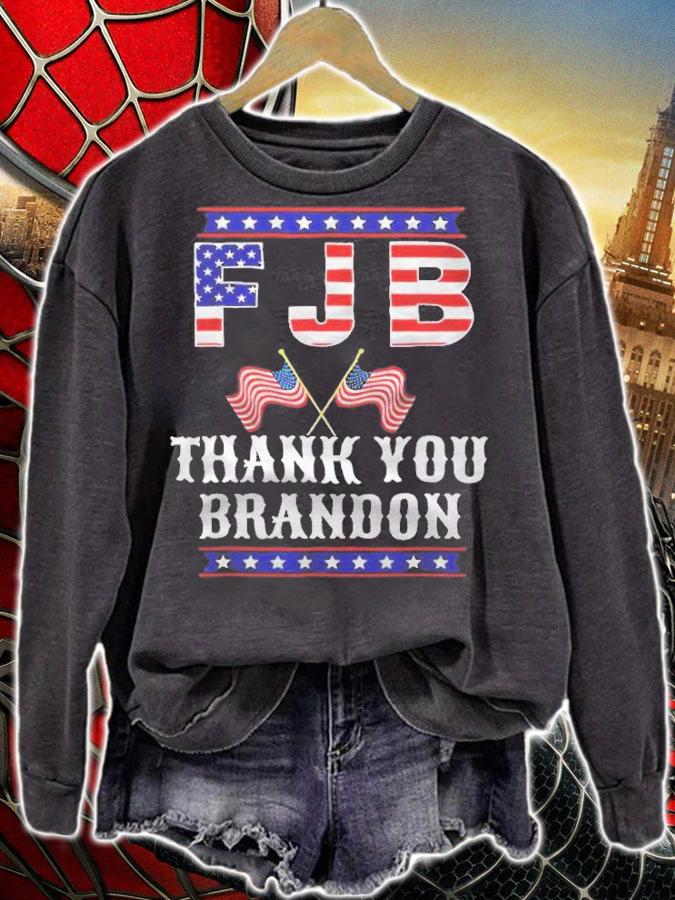 FJB American flag thank you Brandon 2021 T-shirt sweatshirt