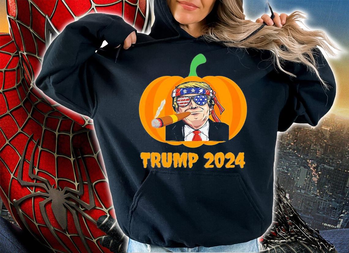 Funny Trump Halloween 2024 Holiday Anti Biden Thanksgiving T-Shirt hoodie