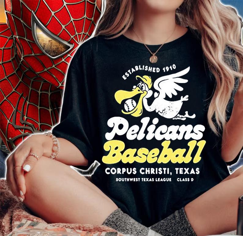 Corpus Christi Pelicans Texas Vintage Minor League Baseball T-Shirt woman shirt