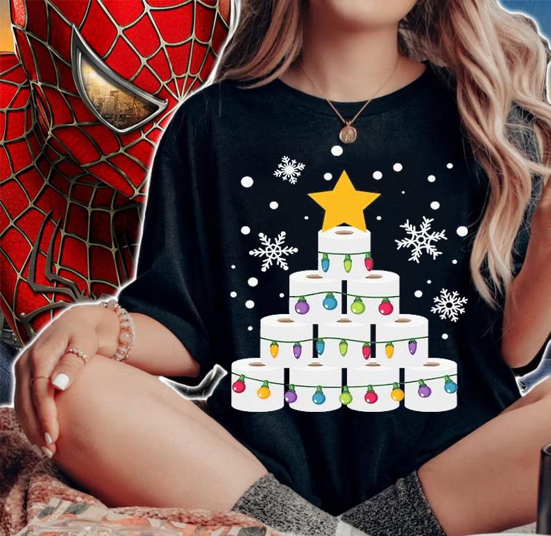 Funny Toilet Paper Chrismas, Snow T-Shirt woman shirt