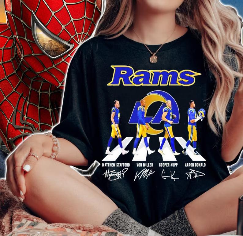Los Angeles Rams Abbey Road Signatures Shirt woman shirt