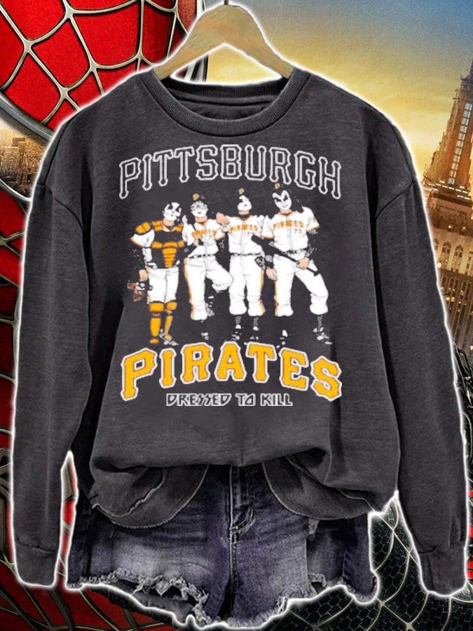 Pittsburgh Pirates Dressed To Kill Kiss Parody Shirt