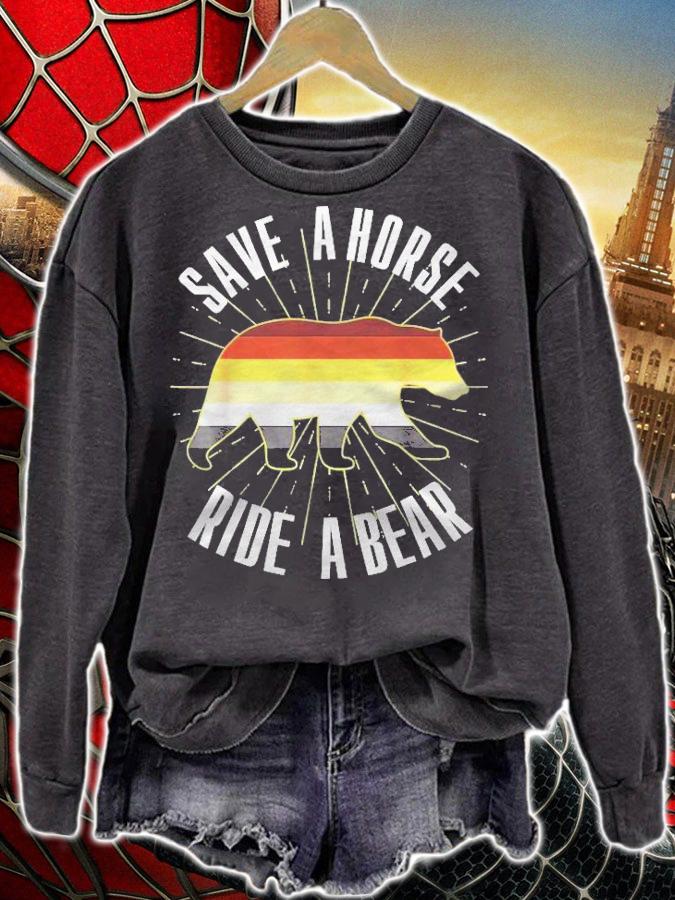 Save A Horse Ride A Bear Gay Bear Brotherhood Shirt sweatshirt