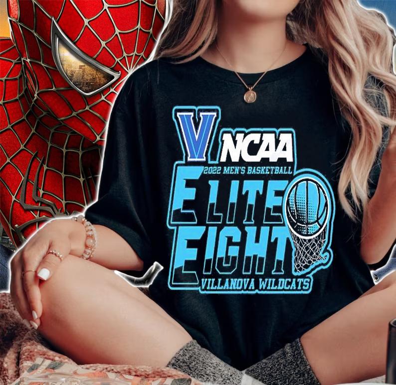 Villanova Wildcats Elite Eight 2022 NCAA Men's Basketball T-Shirt woman shirt