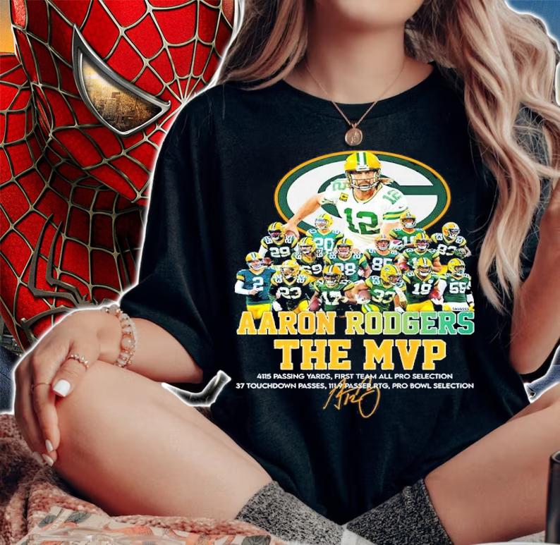 Green Bay Packers Aaron Rodgers The MVP Signatures Shirt woman shirt