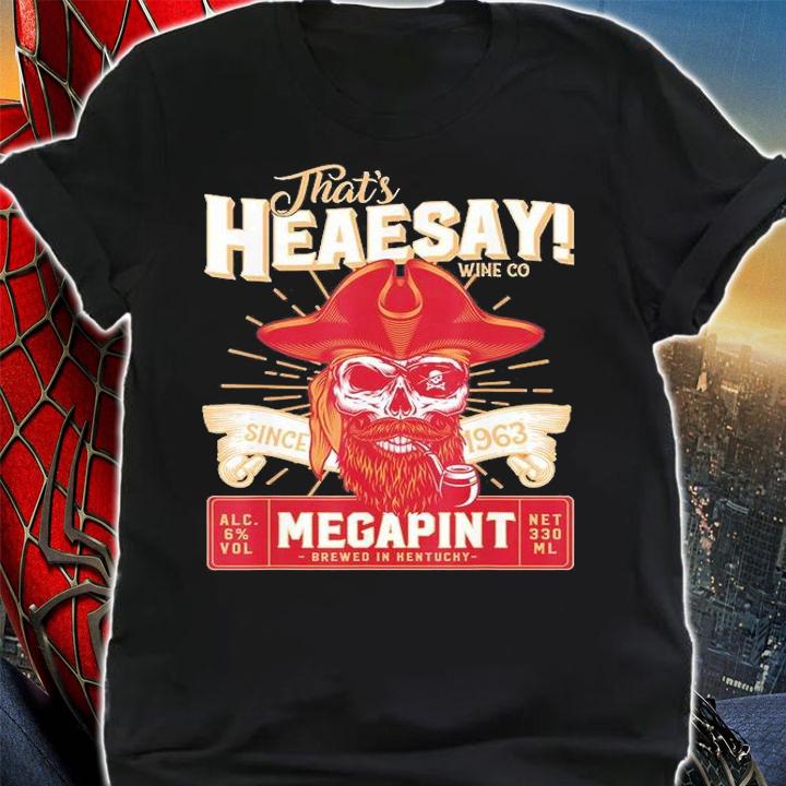 Hearsay Pirate Skull Isnt Happy Hour Anytime Mega Pint T-Shirt