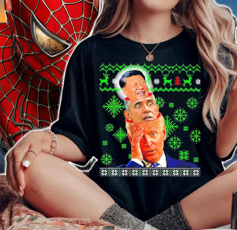 Joe Biden Obama Hu Jintao Ugly Christmas Shirt woman shirt