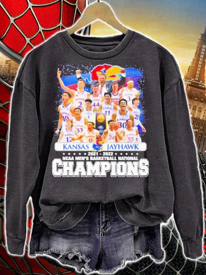 Kansas Jayhawks 2021-2022 NCAA Men's Basketball National Champions Shirt