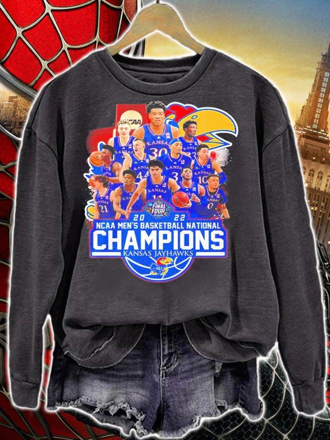 Kansas Jayhawks team 2022 NCAA Men's Basketball National Champions T-Shirt
