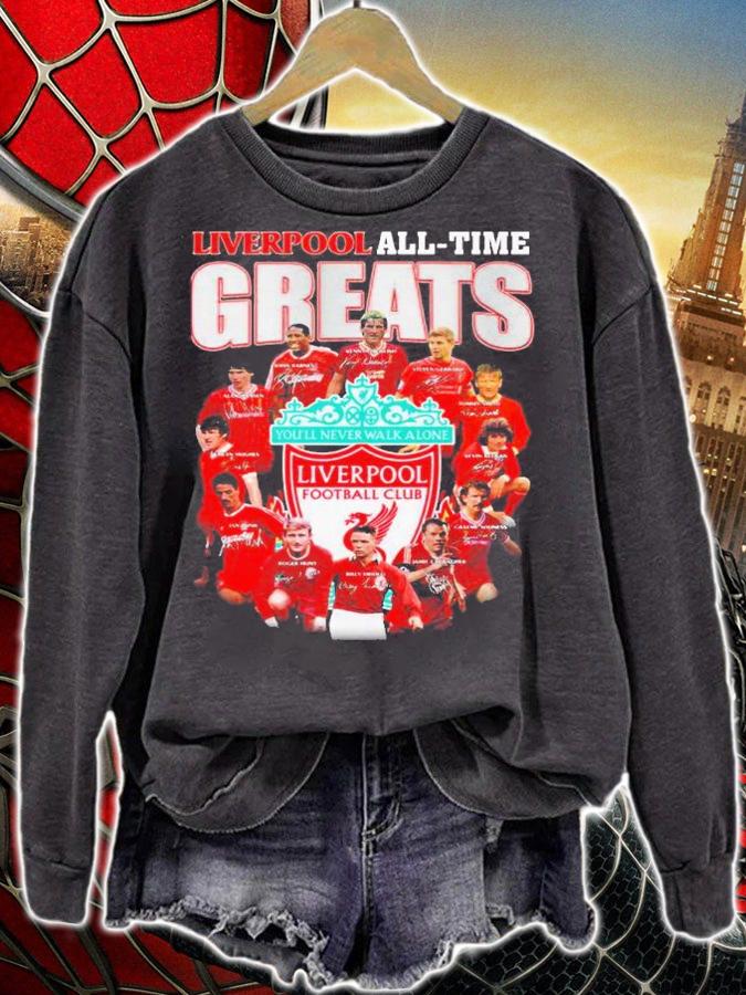 Liverpool all-time greats you'll never walk alone signatures shirt