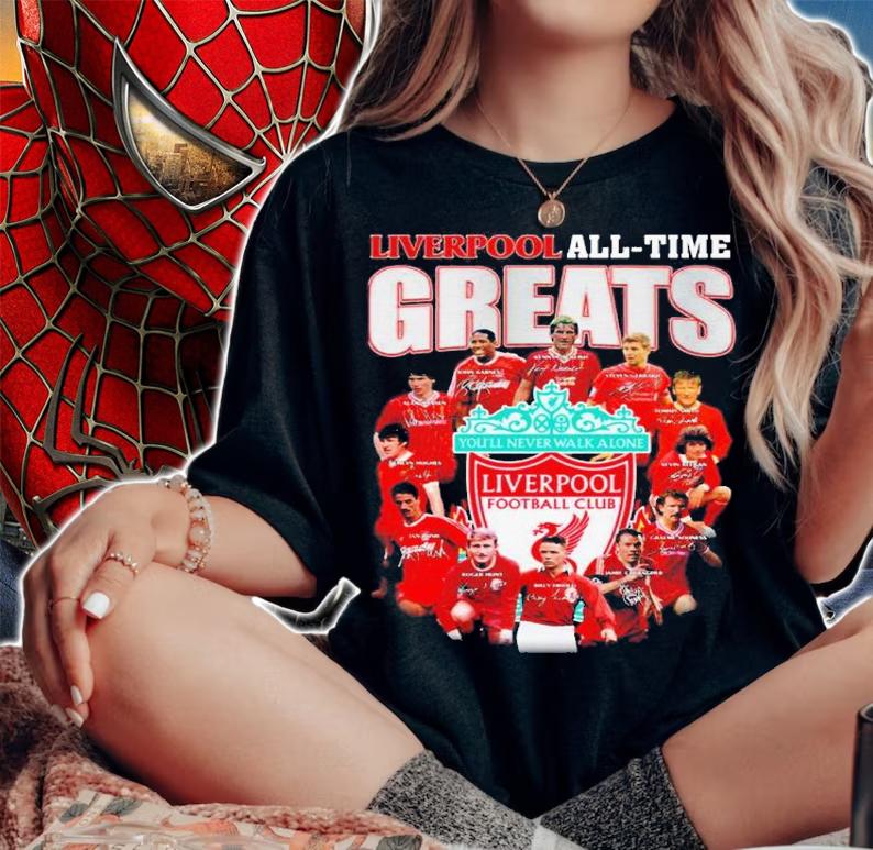 Liverpool all-time greats you'll never walk alone signatures shirt