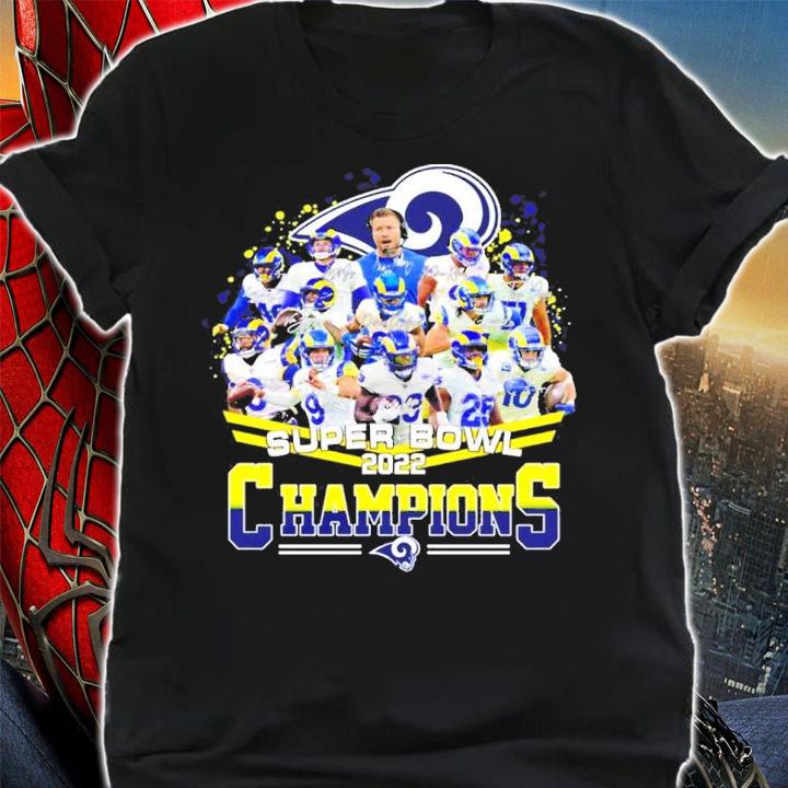Los Angeles Rams Super Bowl 2022 Champions Signatures Shirt shirt