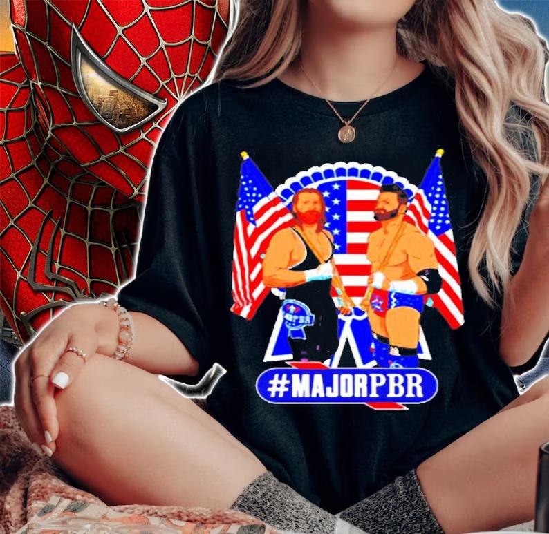 Majorpbr Usa Flag Major Pbr Wrestling Lovers Gift T-Shirt woman shirt