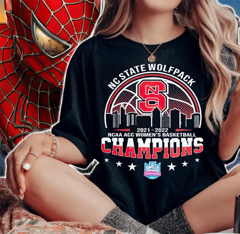 NC State Wolfpack 2022 NCAA ACC Women's Basketball Champions T-Shirt woman shirt