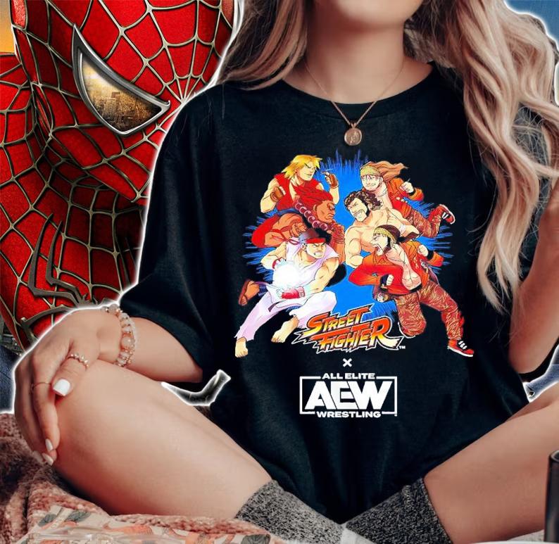 The Elite Street Fighter X AEW Shirt Black Friday Colorway Special Shirt