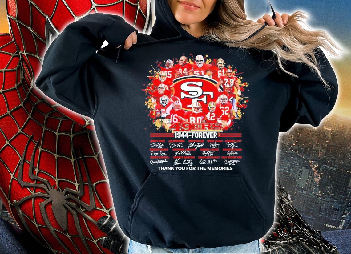 The San Francisco 49ers 1944-Forever Signatures Thank You For The Memories Shirt hoodie