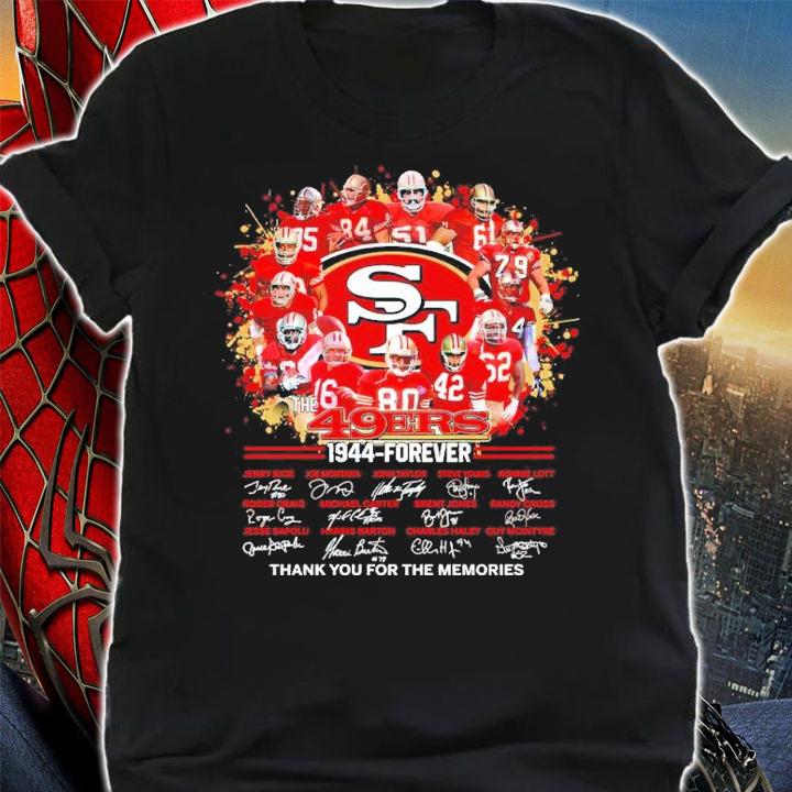 The San Francisco 49ers 1944-Forever Signatures Thank You For The Memories Shirt shirt