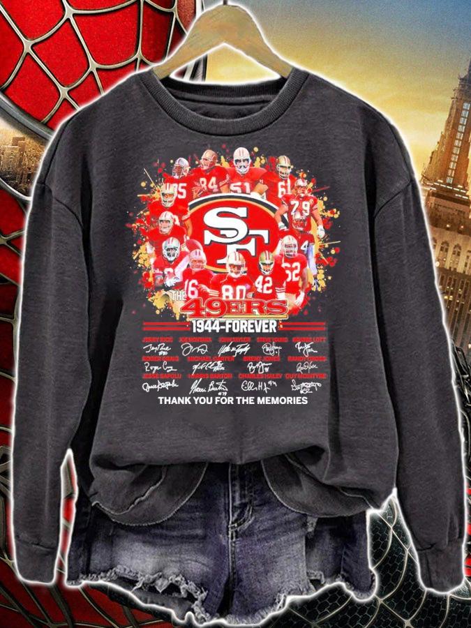The San Francisco 49ers 1944-Forever Signatures Thank You For The Memories Shirt sweatshirt