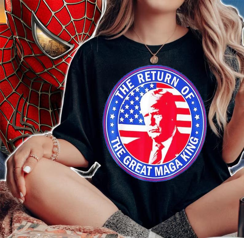 Ultra Maga The Return Of The Great Maga King American Flag T-Shirt